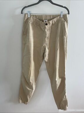 Men's Elastic Cuff Chino Pants - Beige